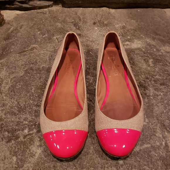 kate spade Shoes - Kate Spade Pink Cap Toed Flats 6